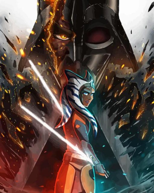 Darth Vader And Ahsoka Tano Diamond Painting