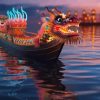 Dragon Boat Sunset Diamond Painting