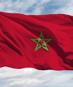 Flag Of Morocco Waving Diamond Painting