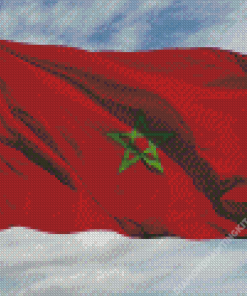 Flag Of Morocco Waving Diamond Painting