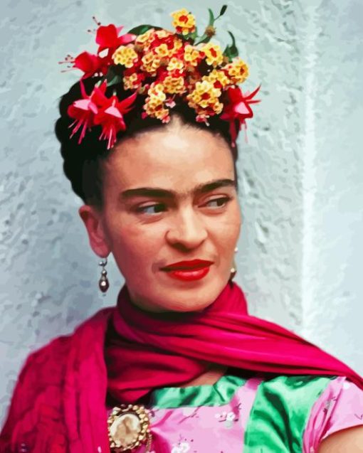 Frida With Flowers Diamond Painting