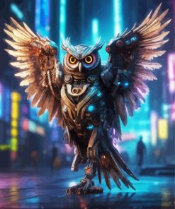 Futurism Owl Wings Diamond Painting