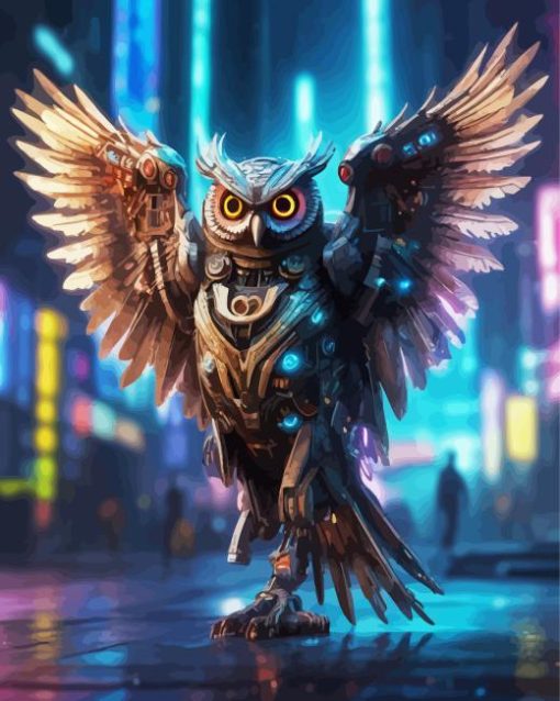 Futurism Owl Wings Diamond Painting