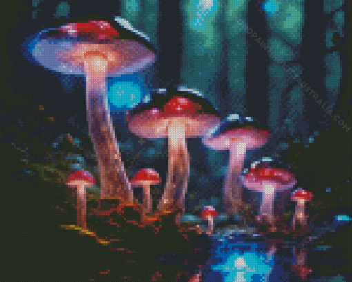 Glass Mushrooms Diamond Painting