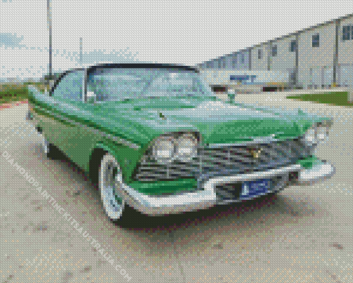 Green 58 Plymouth Diamond Painting