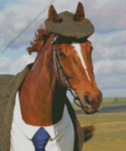 Horse Wearing A Suit Diamond Painting