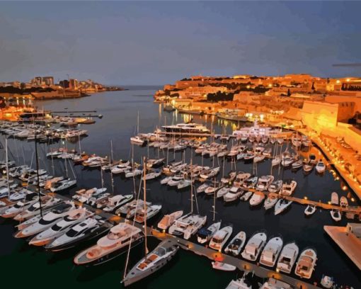 Malta Yachts Marina Diamond Painting