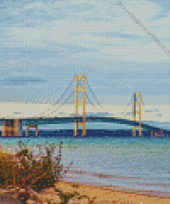 Michigan Mackinaw Bridge Diamond Painting