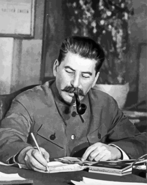 Monochrome Joseph Stalin Diamond Painting