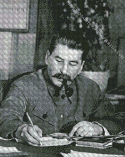 Monochrome Joseph Stalin Diamond Painting