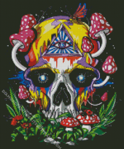 Mushroom Skeleton Diamond Painting