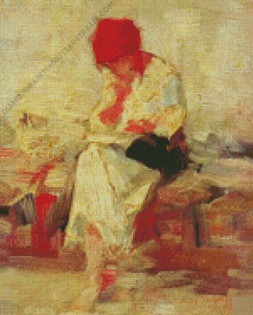 Peasant Reading By Grigorescu Diamond Painting