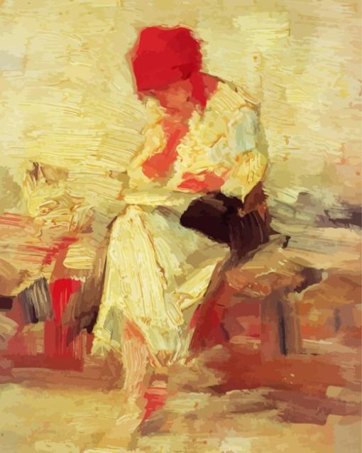 Peasant Reading By Grigorescu Diamond Painting