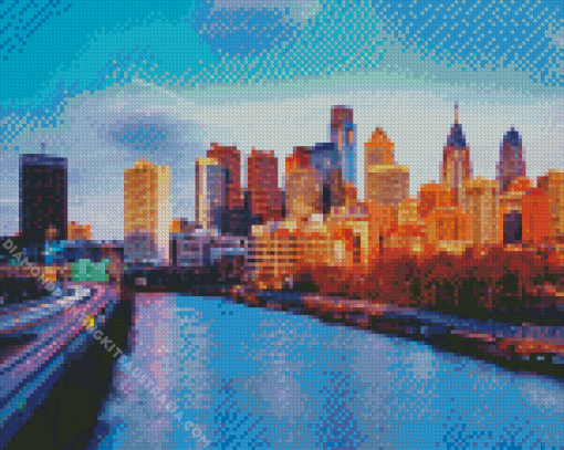 Philadelphia Skyline Diamond Painting