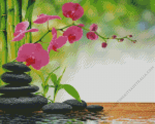 Pink Orchids Diamond Painting