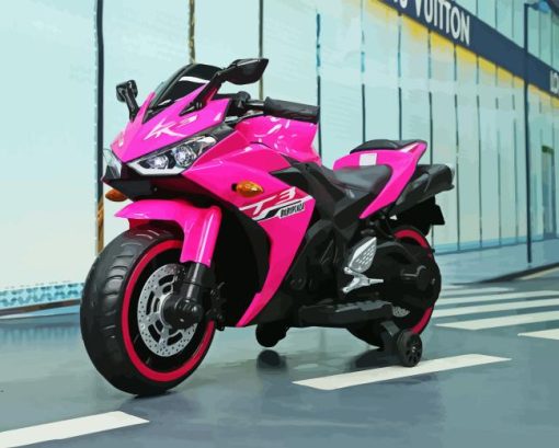 Pink Motorcycle Diamond Painting