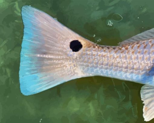 Redfish Tail Underwater Diamond Painting