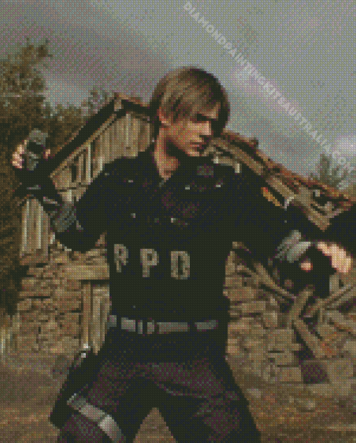 Resident Evil Leons Kennedy Diamond Painting