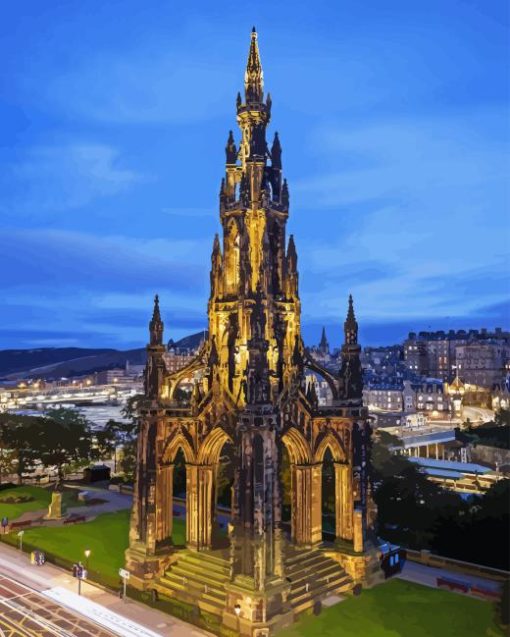 Scott Monument Diamond Painting