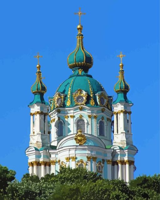 St Andrews Church Kiev Diamond Painting