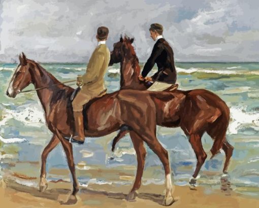 Two Riders On The Beach Diamond Painting