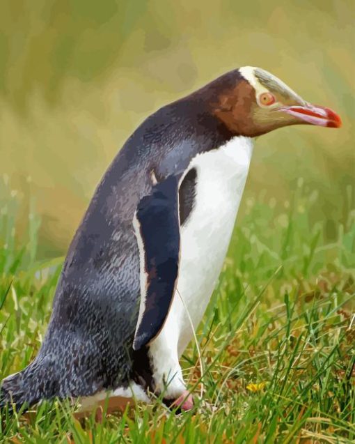 Yellow Eyed Penguin Diamond Painting