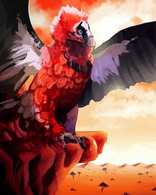 Abstract Bearded Vulture Diamond Painting