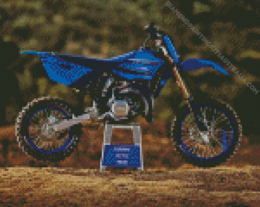 Blue Peewee Motorbike Diamond Painting