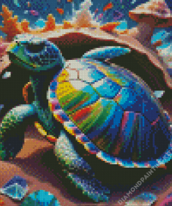 Colorful Sea Turtle Diamond Painting