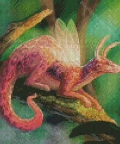 Fairy Dragon On Tree Diamond Painting