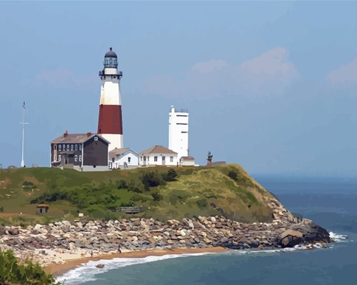 Lighthouse Montauk Diamond Painting