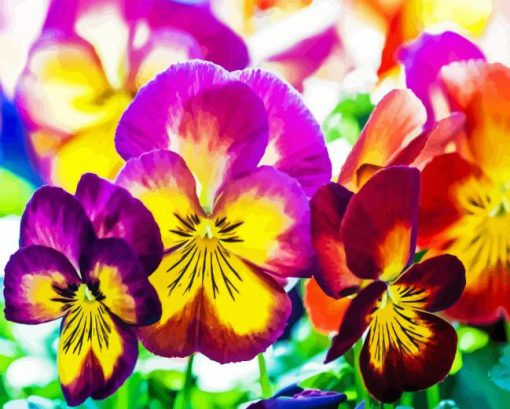 Pansy Flower Diamond Painting