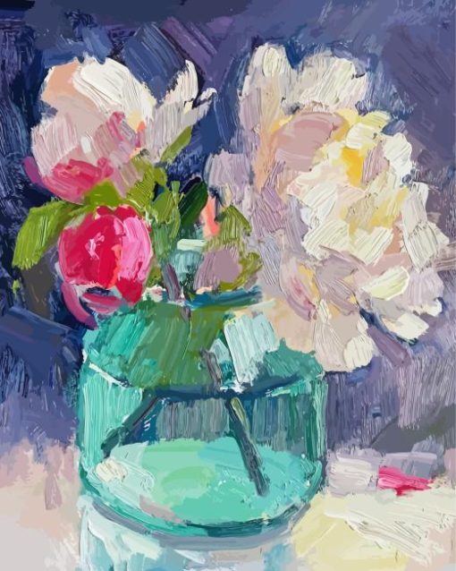 Peonies In A Vase Diamond Painting