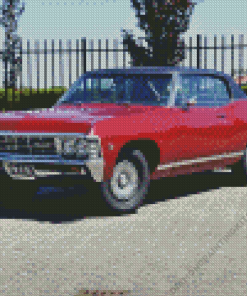 Red 67 Chevrolet Diamond Painting