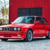 Red Bmw E30 Diamond Painting