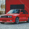 Red Bmw E30 Diamond Painting