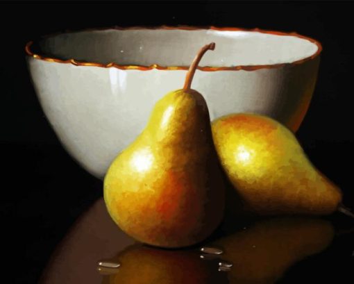 Still Life Pears With Bowl Diamond Painting