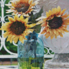 Sunflowers In Jar Diamond Painting