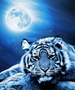Tiger And Moon Diamond Painting