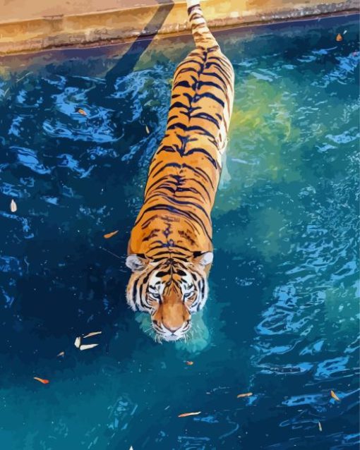 Tiger Pool Diamond Painting