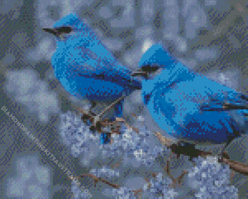 Two Blue Birds Diamond Painting