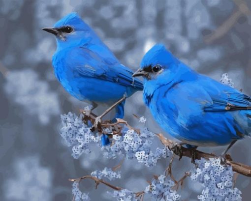 Two Blue Birds Diamond Painting