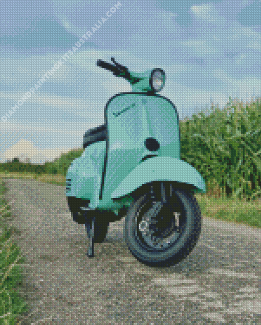 Vespa Scooter Diamond Painting