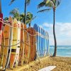 Waikiki Beach Surfboards Diamond Painting