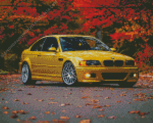 Yellow BMW E46 Diamond Painting