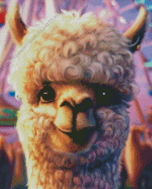 Alpaca Smiling Diamond Painting