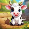 Baby Cow Diamond Painting