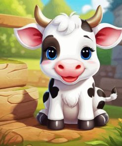 Baby Cow Diamond Painting