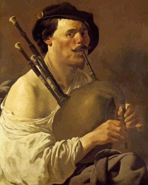 Bagpipe Man Diamond Painting