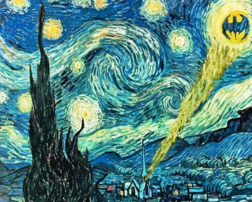 Batman Starry Night Diamond Painting